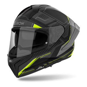 Kask motocyklowy AIROH MATRYX ROCKET YELLOW MATT żółty fluo szary czarny