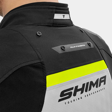 Kurtka motocyklowa SHIMA DUNE FLUO czarny szary żółty fluo