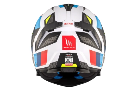 Kask motocyklowy MT ATOM 2 SV BAST WHITE/BLUE/RED biały niebieski czerwony czarny