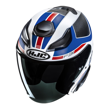 Kask motocyklowy otwarty HJC F31 Ceron czarny/biały