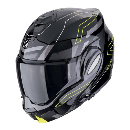 Kask motocyklowy SCORPION EXO-TECH CONQUER BLACK/FLUO czarny żółty fluo