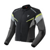 Kurtka motocyklowa tekstylna Rebelhorn SPARK czarny-szary-żółty fluo