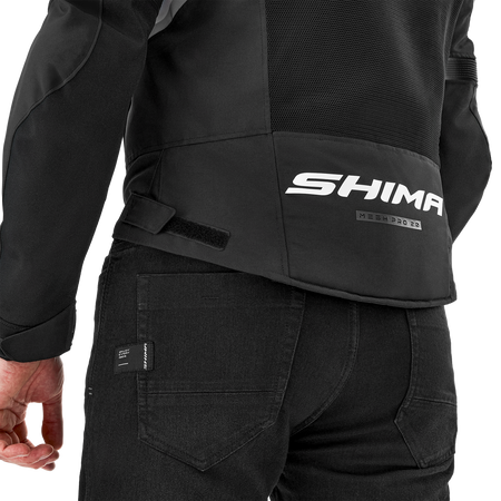 Kurtka motocyklowa tekstylna miejska Shima MESH PRO 2.0 czarny/biały