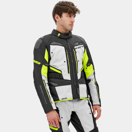 Kurtka motocyklowa SHIMA DUNE FLUO czarny szary żółty fluo
