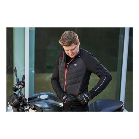 Kurtka motocyklowa tekstylna ocieplająca Shima WARMUP czarny