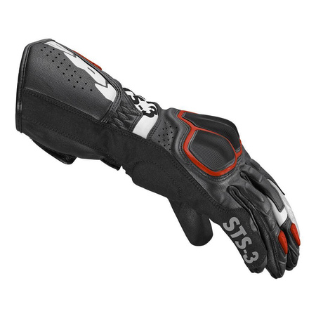 Rękawice motocyklowe SPIDI STS-3 RED czarny czerwony biały