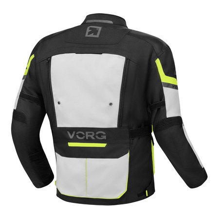 Kurtka motocyklowa VORG CUMULUS FLUO czarny szary żółty fluo