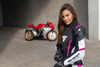 Kurtka motocyklowa skórzana damska SHIMA MIURA 2.0 PINK FLUO czarny różowy