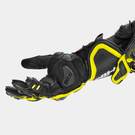 Rękawice motocyklowe sportowe skórzane Shima RS-3 fluo