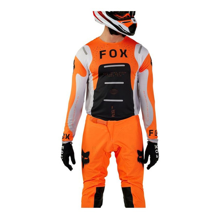 Bluza koszulka motocyklowa rowerowa cross offroad mtb FOX Flexair Magnetic Fluo pomarańczowy