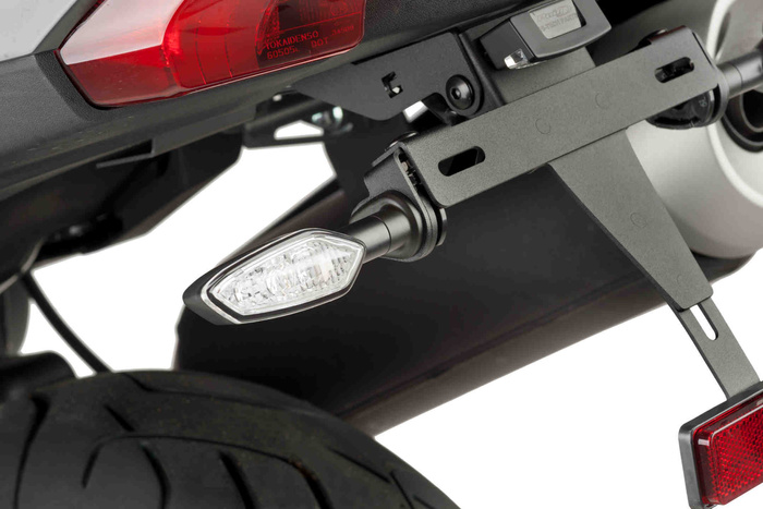 Adaptery łączące fender eliminator PUIG z kierunkowskazami OEM Honda (9457N) Czarny (N)