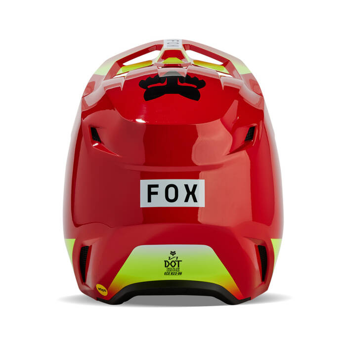 Kask dla dzieci motocyklowy cross offroad mtb FOX V1 Ballast Fluo czerwony Junior