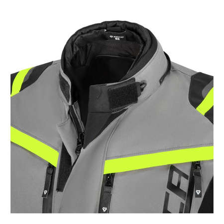 Kurtka motocyklowa damska SECA ARRAKIS III LADY TITANIUM szary żółty fluo czarny