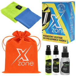 Zestaw motocyklowy podróżny Xzone do pielęgnacji kasku