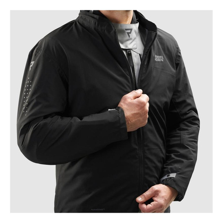 Kurtka motocyklowa tekstylna Rebelhorn HIKER IV czarny-szary-żółty fluo