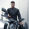 Kurtka motocyklowa tekstylna miejska/turystyczna Rebelhorn HIFLOW IV czarny-żółty fluo