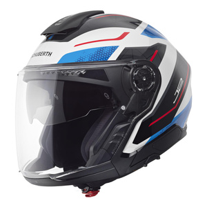 Kask motocyklowy SCHUBERTH J2 ECE SIGMA BLUE biały niebieski czerwony czarny