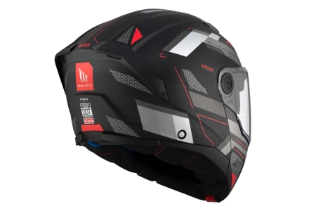 Kask motocyklowy MT ATOM 2 SV BAST BLACK/GREY czarny szary czerwony