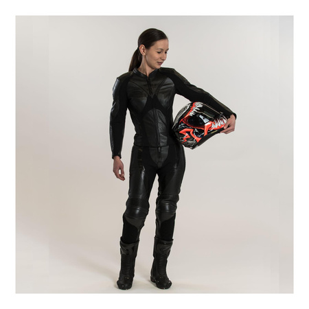 Spodnie motocyklowe skórzane damskie Rebelhorn REBEL czarny