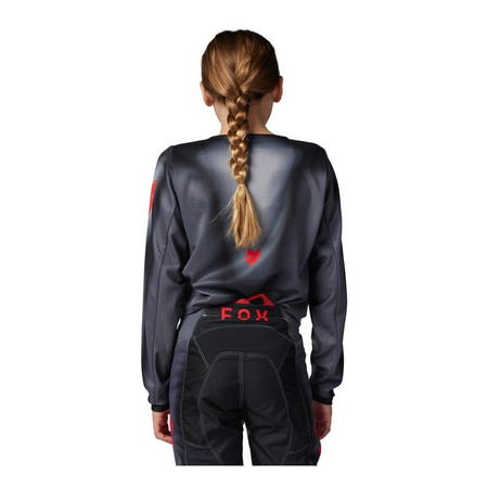 Bluza motocyklowa cross / mx dziecięca FOX JUNIOR 180 INTERFERE GREY/RED szary czerwony