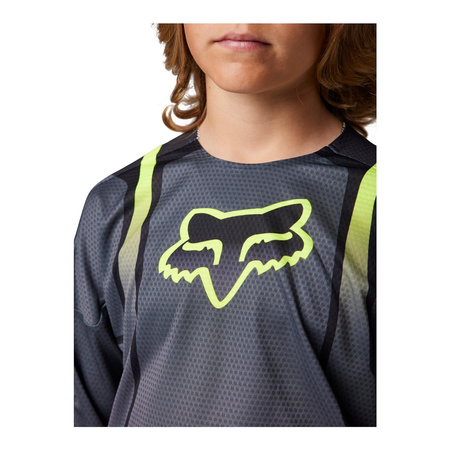 Bluza motocyklowa cross / mx dziecięca FOX JUNIOR 360 VIZEN BLACK czarny szary żółty fluo