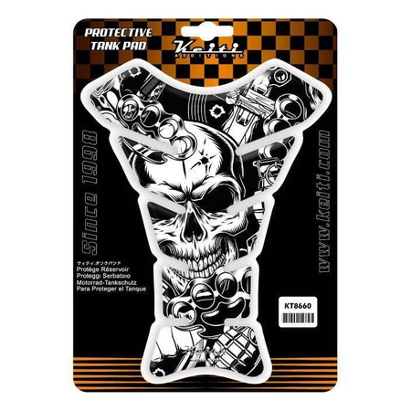Tankpad KEITI Skull White