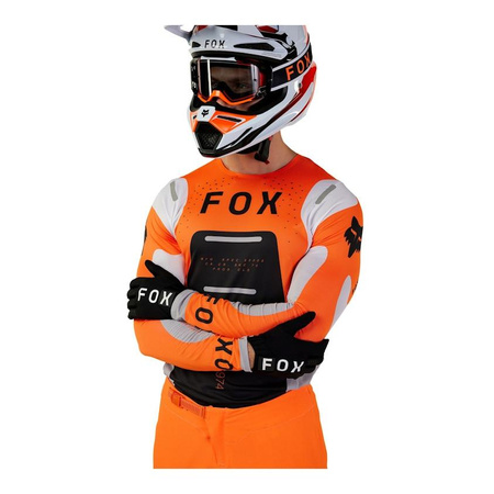 Bluza koszulka cross offroad mtb FOX Flexair Magnetic Fluo pomarańczowy