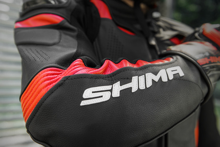 Kurtka motocyklowa skórzana Shima CHASE czerwony