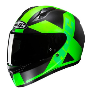 Kask motocyklowy integralny HJC C10 Tez fluo zielony/czarny