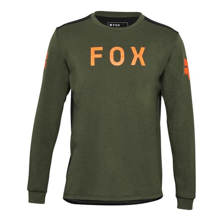 Koszulka rowerowa z długim rękawem dziecięca FOX Junior Ranger Aviation Dark Sage