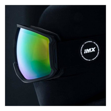 Gogle Snowboardowe IMX Peak Black Matt/Black - Szyba Podwójna Green Irridium + Brown