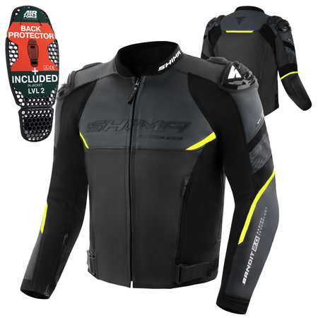 Kurtka motocyklowa sportowa/miejska skórzana Shima BANDIT 2.0 fluo