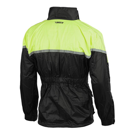 Kurtka przeciwdeszczowa motocyklowa SECA RAIN FLUO żółty fluo czarny