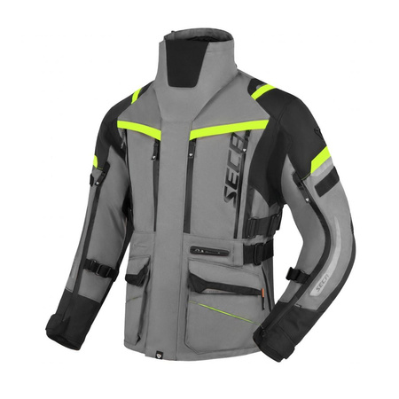 Kurtka motocyklowa SECA ARRAKIS III TITANIUM szary żółty fluo czarny