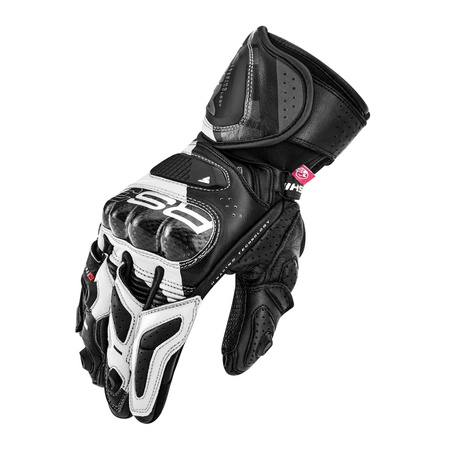 Rękawice motocyklowe damskie SHIMA RS-3 LADY WHITE czarny biały