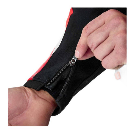 Kurtka motocyklowa skórzana RST TRACTECH EVO D3O BLACK/FLUO RED czarny czerwony fluo