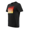 Koszulka codzienna T-shirt DAINESE STRIPES BLACK/RED czarny czerwony