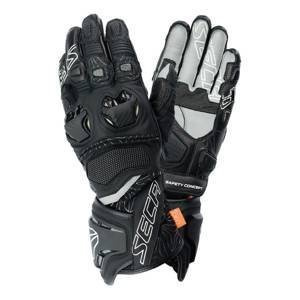 Rękawice motocyklowe SECA UKEMI PRO BLACK czarny szary