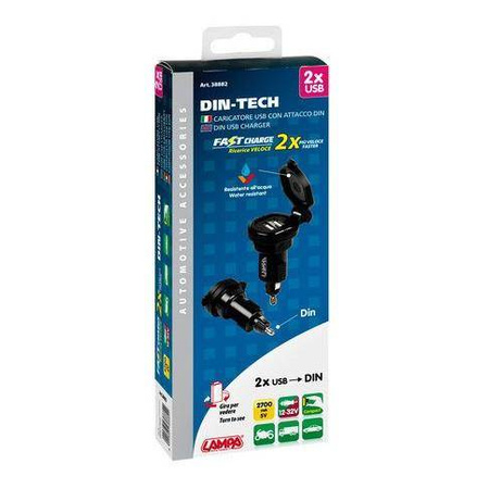 LAMPA Uni-Tech, uniwersalna ładowarka z 2 portami USB - szybkie ładowanie - 2700 mA - 12/32 V