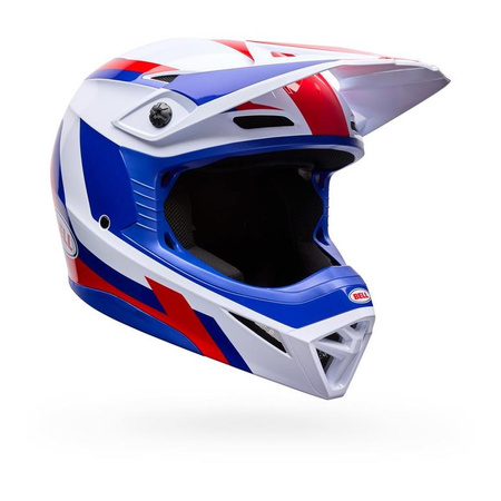 Kask cross BELL MX-10 MIPS DYNO RED WHITE biały czerwony niebieski