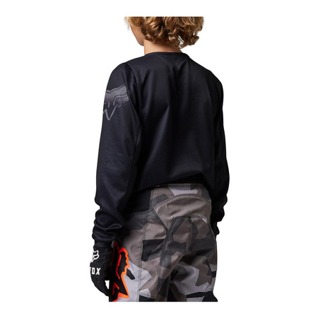 Bluza motocyklowa cross / mx dziecięca FOX JUNIOR KIDS BLACKOUT BLACK/BLACK czarny