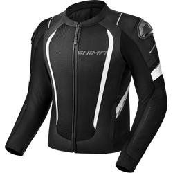 Kurtka motocyklowa tekstylna miejska Shima MESH PRO 2.0 czarny/biały