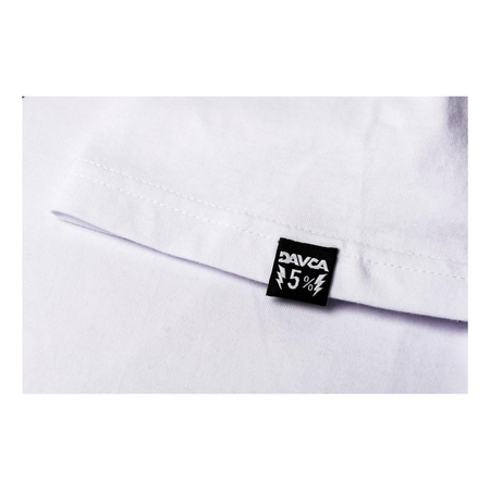 Koszulka codzienna T-shirt DAVCA CARDS WHITE biały beżowy zielony
