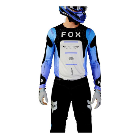 Bluza motocyklowa cross / mx FOX FLEXAIR MAGNETIC BLACK/PURPLE czarny fioletowy