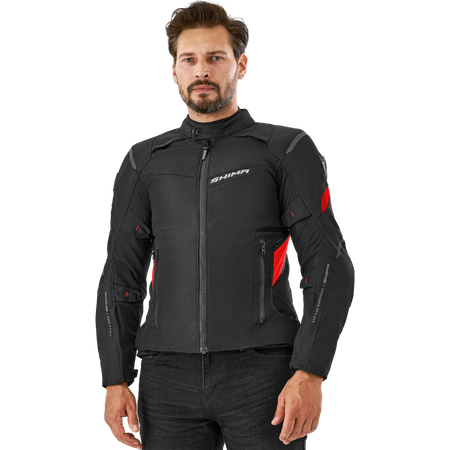 Kurtka motocyklowa tekstylna miejska/turystyczna Shima RUSH 2.0 czerwony