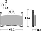 SBS KLOCKI HAMULCOWE KH252 / KH380 RACING DUAL SINTER KOLOR ZŁOTY TARCZA LEWA