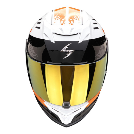 Kask motocyklowy SCORPION EXO-520 EVO AIR TITAN WHITE/ORANGE biały pomarańczowy
