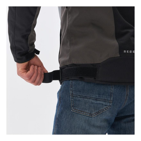 Kurtka motocyklowa tekstylna Rebelhorn SPARK czarny-szary-żółty fluo