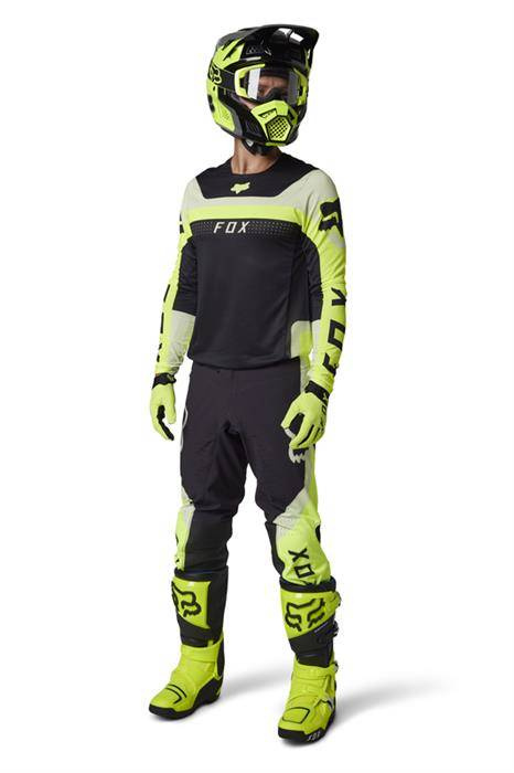 spodnie motocyklowe cross offroad FOX Flexair Efekt Fluo żółty