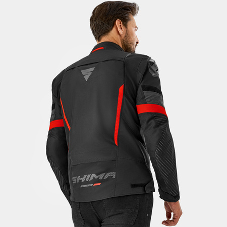 Kurtka motocyklowa tekstylna Shima SOLID 2.0 czerwony